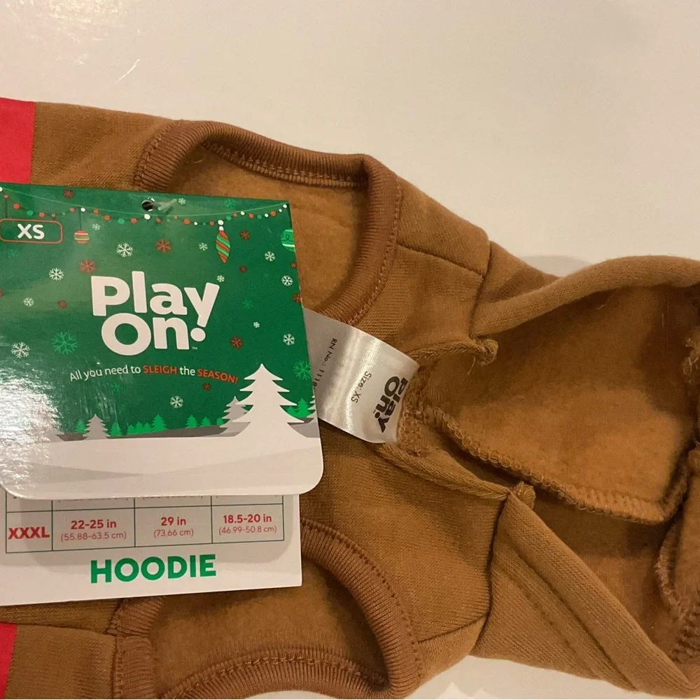 BNWT Play on! Dog Reindeer Costume XS